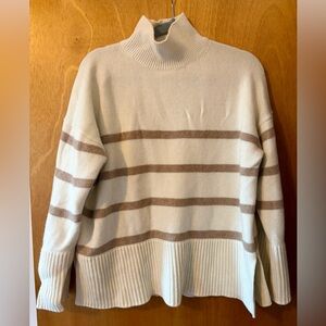 The White Company Cream Knit Striped Sweater